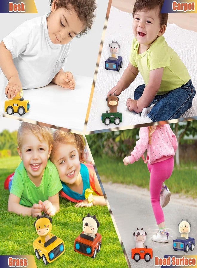 Crackles Press & Go Animal Toy on Car with Twistable Head - Push and Go Cartoon Animal for Babies & Toddlers - Cute Friction Powered Car Toy - Random Animal - Pack of 1 - Image 2